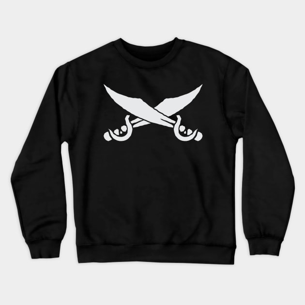 Just a White Two Pirate Swords Crewneck Sweatshirt by Dmytro